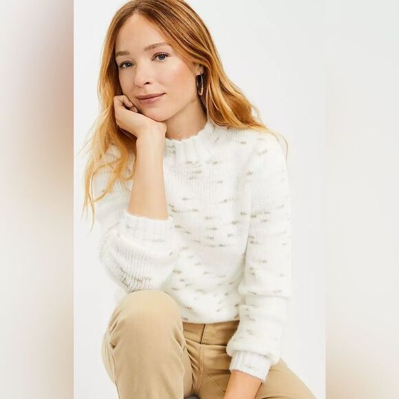 LOFT Petite Spacedye Turtleneck Sweater Size XL NWT - Picture 4 of 12